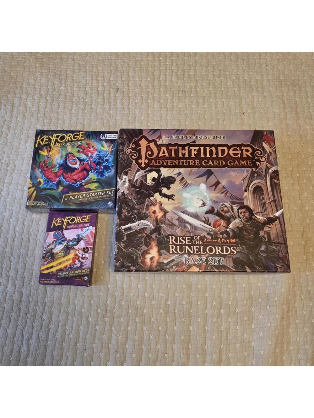 Pathfinder Adventure Card Game Rise Of The Runelords + Keyforge Lot